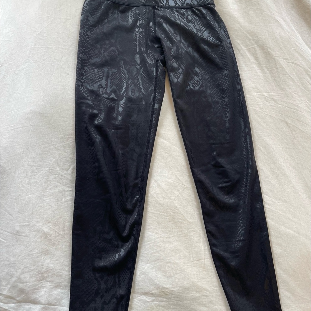 Terez black snakeskin leggings